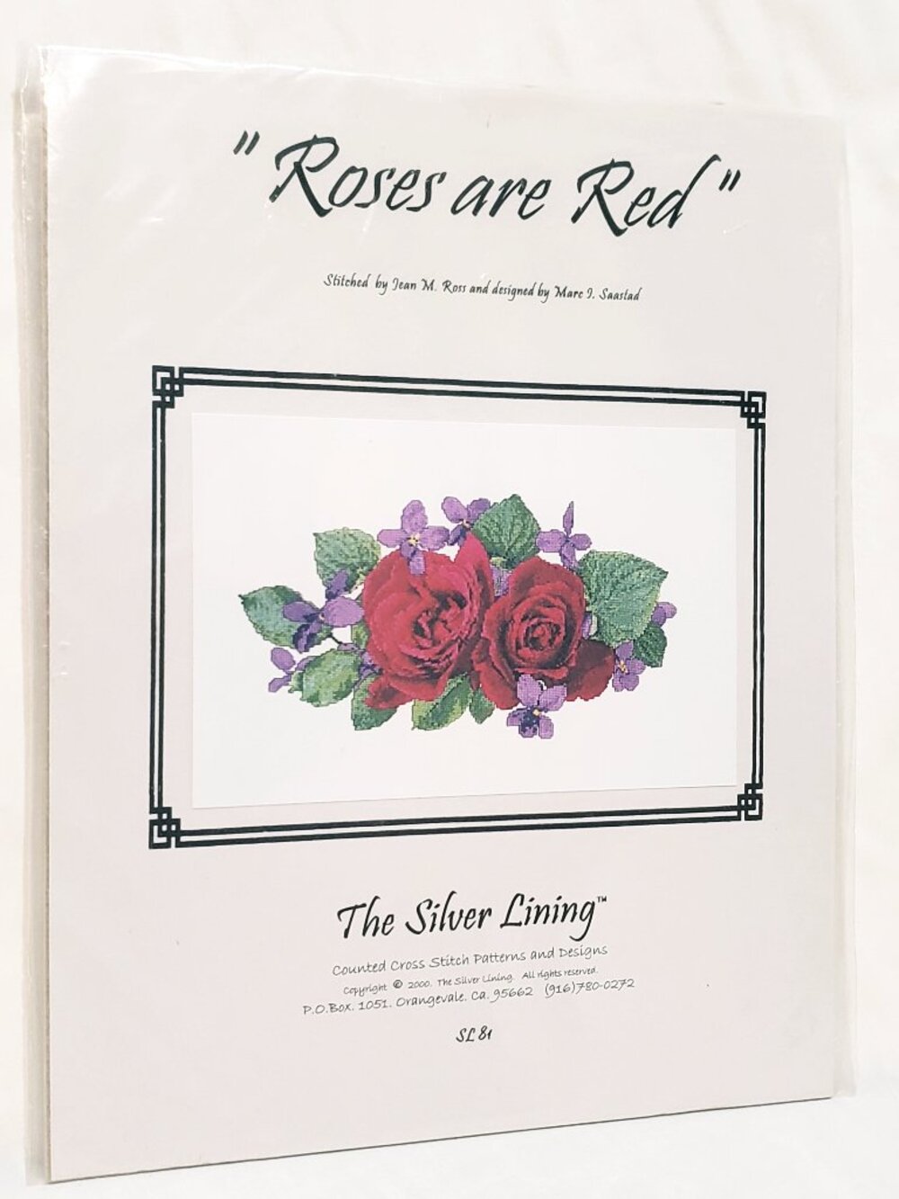 Roses are Red Violets The Silver Lining Cross Stitch Pattern 2000 Marc Saastad